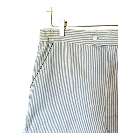 T28 Christian Dior Monsieur Mens Seersucker Piped Shorts Striped Sz S Boat Beach - Picture 3 of 6